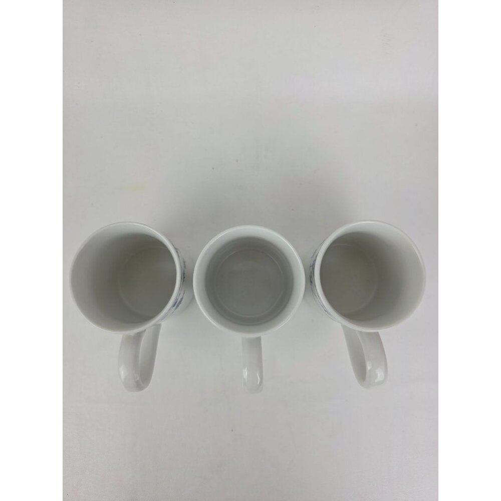 Denmark Blue Floral Porcelain Coffee Mugs By Johnson Bros Set Of 3 White & Blue - Picture 2 of 7